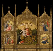 The Madonna of Humility, the Annunciation, the Nativity, and the Pietà, ca. 1465. Creator: Bartolomeo Vivarini