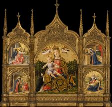 The Madonna of Humility, the Annunciation, the Nativity, and the Pietà, ca. 1465. Creator: Bartolomeo Vivarini