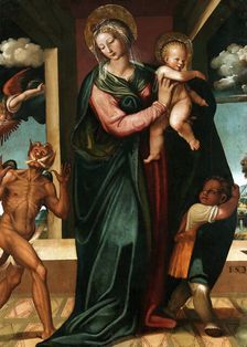 The Madonna of Perpetual Help, 1538-1540. Creator: Cardisco, Marco (c. 1486-c. 1542)