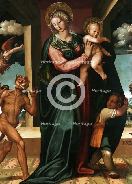 The Madonna of Perpetual Help, 1538-1540. Creator: Cardisco, Marco (c. 1486-c. 1542).