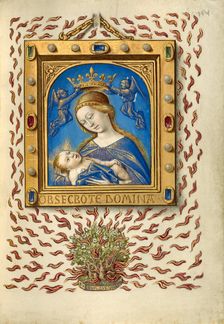 The Madonna of the Burning Bush; Book of Hours, about 1480-1490. Creator: Georges Trubert