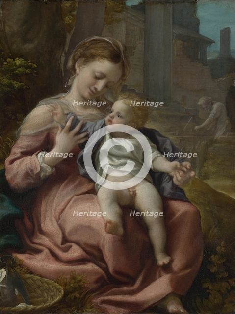 The Madonna of the Basket, ca 1524. Artist: Correggio (1489-1534)