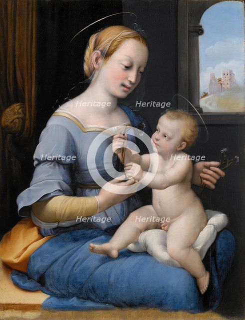 The Madonna of the Pinks (La Madonna dei Garofani), c1520-1530. Creator: Raphael (Raffaello Sanzio da Urbino), (Workshop)  .