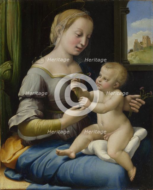 The Madonna of the Pinks (La Madonna dei Garofani), ca 1506-1507. Artist: Raphael (1483-1520)