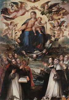 The Madonna of the Rosary, 1582-1584. Creator: Mijtens (Meytens), Aert (1541-1602)