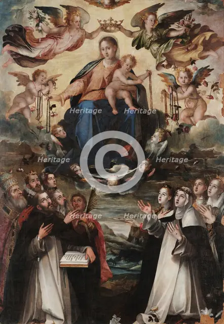 The Madonna of the Rosary, 1582-1584. Creator: Mijtens (Meytens), Aert (1541-1602).