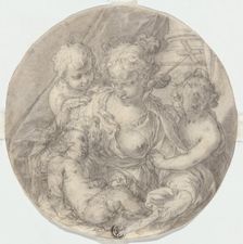 The Madonna with the Christ Child, with the infant John the Baptist and another Child, 1595/1605. Creator: Abraham Bloemaert