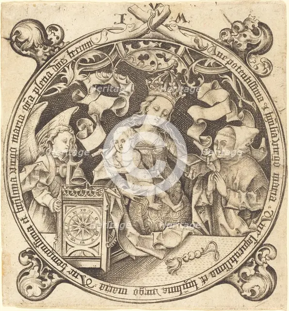 The Madonna with the Clock, c. 1490. Creator: Israhel van Meckenem.
