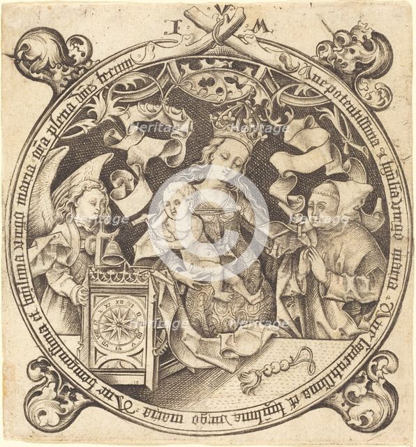 The Madonna with the Clock, c. 1490. Creator: Israhel van Meckenem.