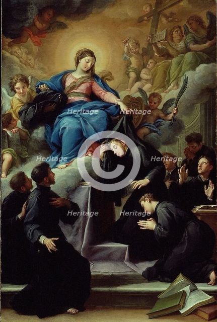 The Madonna with the Seven Founders of the Servite Order, c. 1728. Creator: Agostino Masucci.