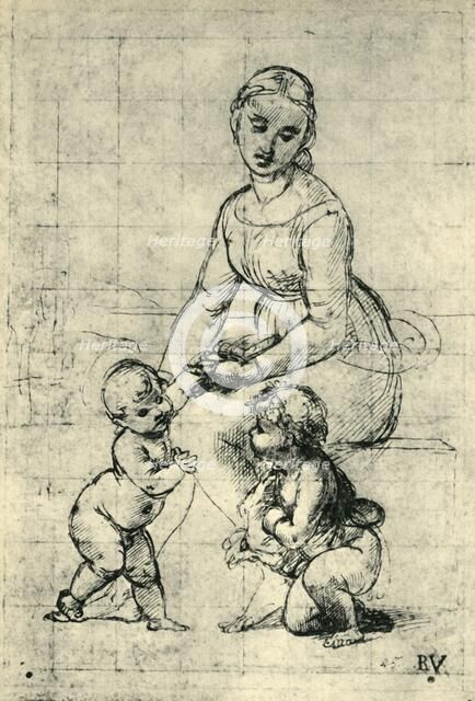 The Madonna, the Christ Child and St John, 1507, (1943). Creator: Raphael.