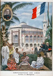 The Madagascan pavilion at the Universal Exhibition of 1900, Paris, 1900