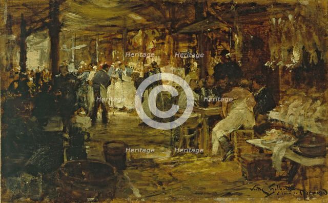 The Madeleine market, c1890. Creator: Victor Gabriel Gilbert.