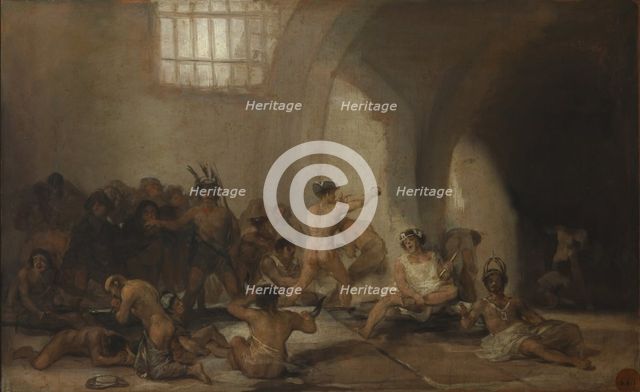 The Madhouse (Asylum). Artist: Goya, Francisco, de (1746-1828)