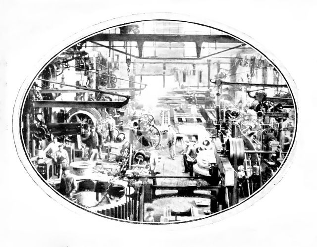 The making of the engines that drive cotton-mills: one of the machine-shops, 1909. Creator: Unknown.