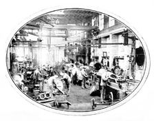 The making of the engines that drive cotton-mills: one of the erecting-shops, 1909. Creator: Unknown
