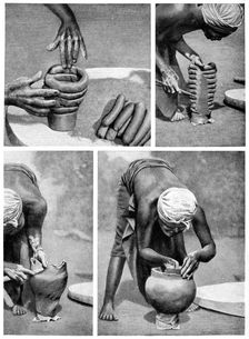The making of a pot, Mendi, Papua New Guinea, 1922.Artist: Northcote Thomas