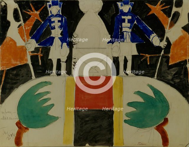 The Maksemyan's Throne. Stage design for the theatre play Tsar Maximilian by Aleksey Remizov, 1911. Creator:  Tatlin, Vladimir Evgraphovich (1885-1953).
