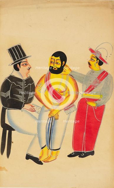 The Mahant arraigned: incident from the Tarakeshwar murder case, 19th century. Artist: Unknown.
