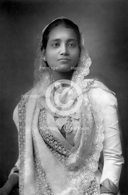 The Maharani of Koch Bihar, West Bengal, India, 1893.Artist: W&D Downey