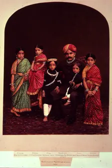 The Maharaja of Mysore and children, 1890. Creator: Unknown