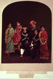 The Maharaja of Mysore and children, 1890. Creator: Unknown
