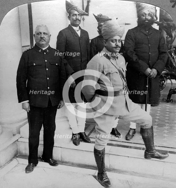 The Maharaja of Gwalior at home, Madhya Pradesh, India, c1900s(?).Artist: Underwood & Underwood