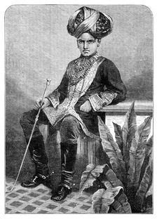 The Maharajah of Mysore in his childhood, 1881. Creator: Unknown