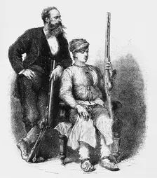 The Maharajah of Oodeypore and the British Resident c1891. Creator: James Grant