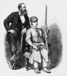 The Maharajah of Oodeypore and the British Resident c1891. Creator: James Grant