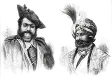 The Maharajah Scindia of Gwalior; The Maharajah of Cashmere, 1876. Creator: Unknown