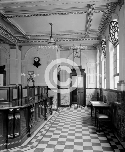 The main banking hall at the National Bank, Baker Street, Westminster, London, 1926. Artist: Bedford Lemere and Company