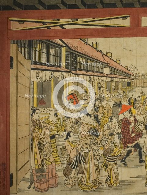 The Main Gate, New Yoshiwara, c. 1745. Creator: Torii Kiyotada.