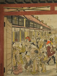 The Main Gate, New Yoshiwara, c. 1745. Creator: Torii Kiyotada