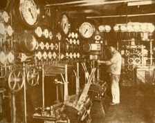 The Main Engine Control Platform of the "Aquitania". c1930. Creator: Unknown