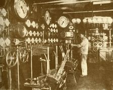 The Main Engine Control Platform of the "Aquitania". c1930. Creator: Unknown