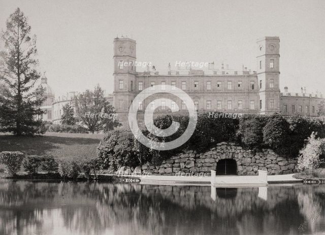The Main Facade of the Palace at Gatchina, 1870s-1880s. Artist: Anonymous  