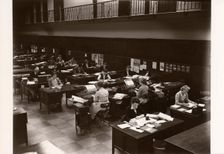 The main office, Rowntree factory, York, Yorkshire, 1953