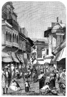 The Main Street of Agra, 1858. Creator: Unknown
