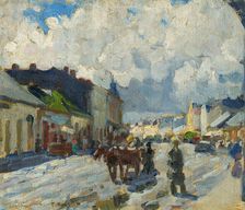 The main street in Michalovce, c1930. Creator: Teodor Jozef Mousson