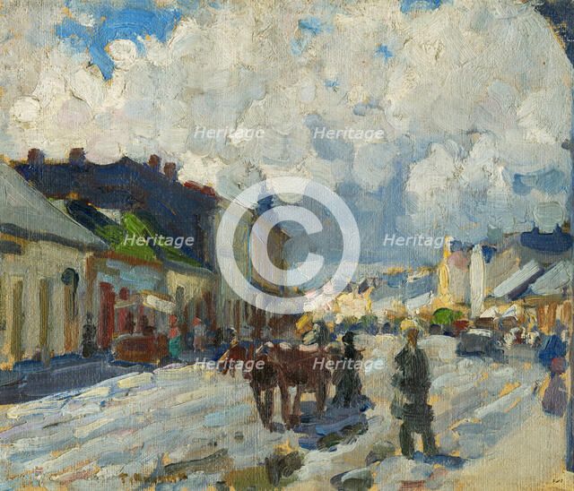 The main street in Michalovce, c1930. Creator: Teodor Jozef Mousson.