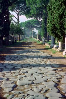 The main street leading into Ostia