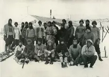 The Main Party at Cape Evans After The Winter, 1911 (1913). Artist: Herbert Ponting