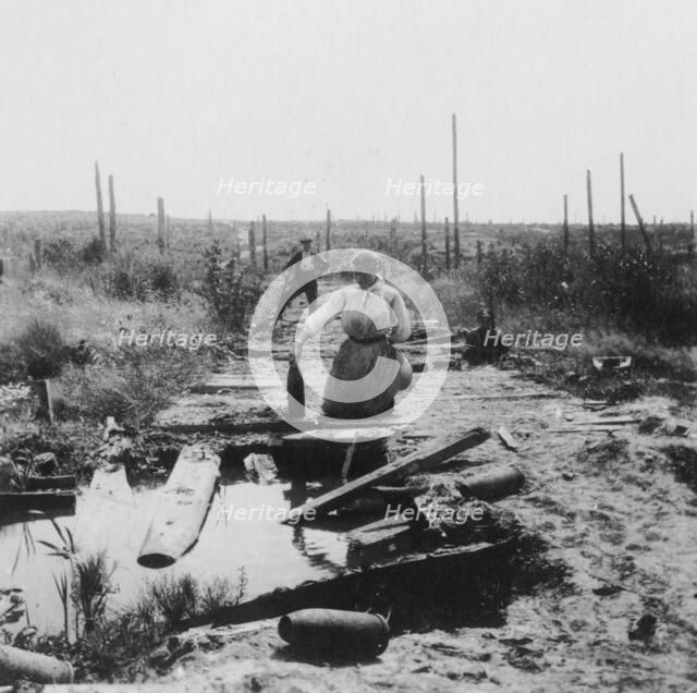 The Main Road, Hill 60, Belgium, World War I, c1914-c1918. Artist: Nightingale & Co