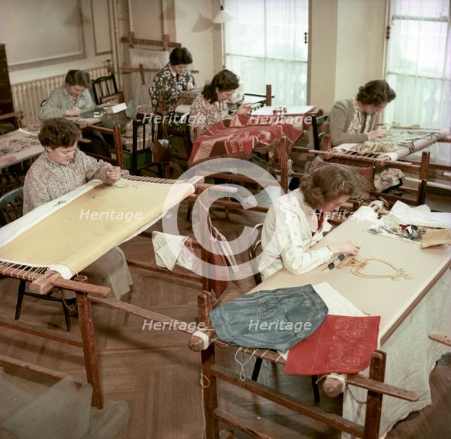 The Main Workroom, Royal School of Needlework, c1955. Creator: Arthur Charles Kirby Ware.