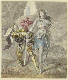 The Maid of Orleans and Lionel. Creator: Ferdinand Fellner