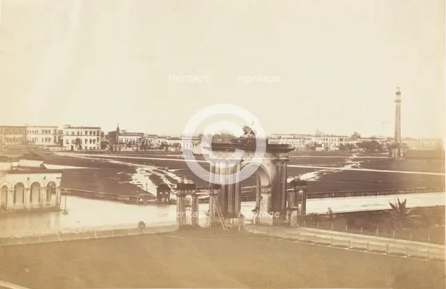 [The Maidan from Government House During the Rains], 1858-61. Creator: John Constantine Stanley.