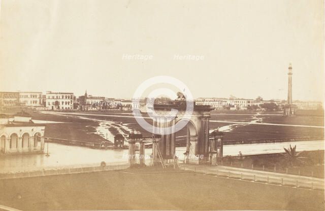 [The Maidan from Government House During the Rains], 1858-61. Creator: John Constantine Stanley.