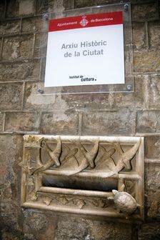 The mail box outside Ardiaca House, Archdeacon's Palace, Barcelona, Spain, 2007. Creator: Samuel Magal