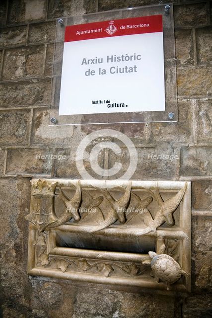 The mail box outside Ardiaca House, Archdeacon's Palace, Barcelona, Spain, 2007. Creator: Samuel Magal.